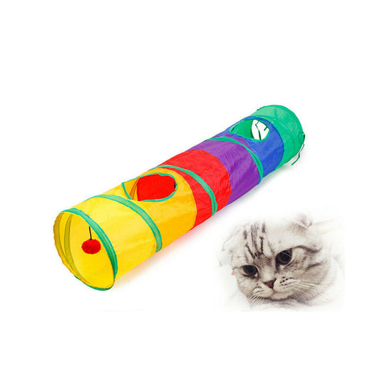 Cat Tunnel Collapsible Kitten Tube Play Toy