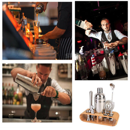 12Pcs Cocktail Shaker Set Mixer Bar Strainer Bartender Kit