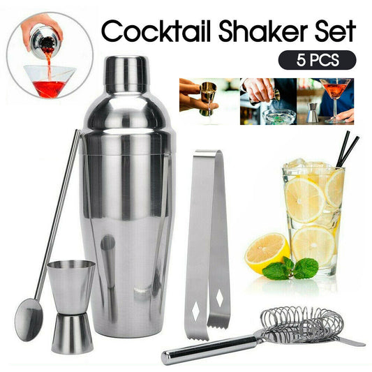 Cocktail Shaker Set Maker Mixer Martini Spirits Bar Strainer Bartender Kit 750ML