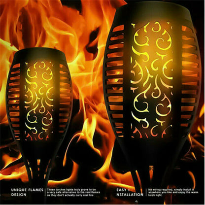 4 Pack Flame Solar Torch Light