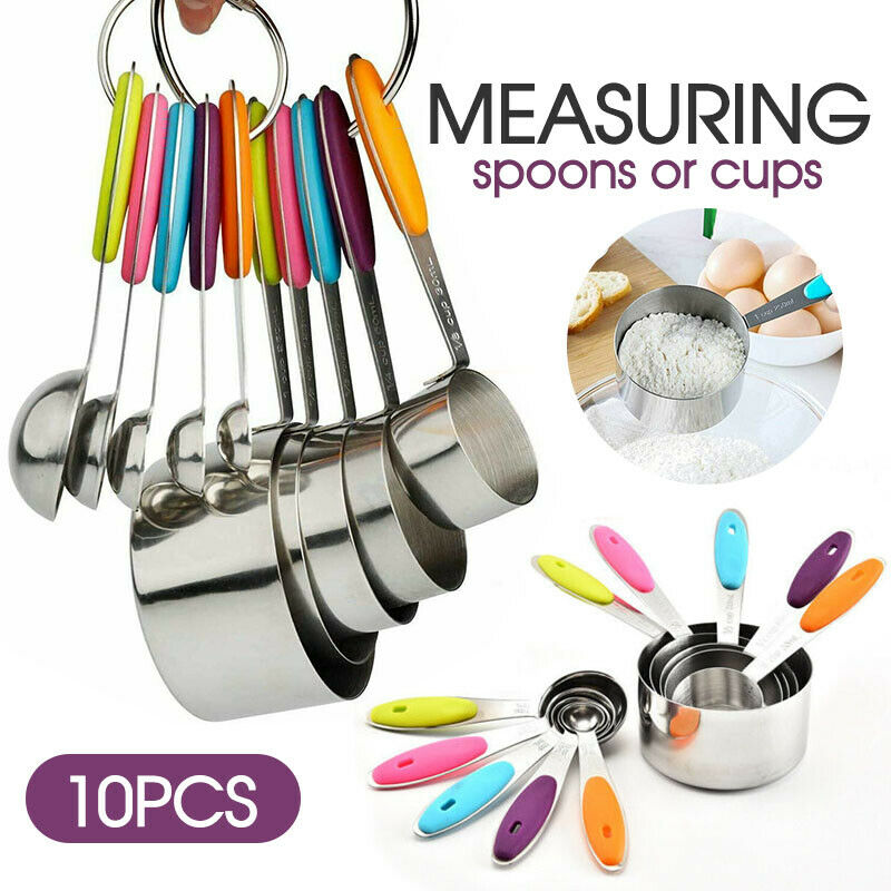 Measuring spoons cups 10PCS stainless steel