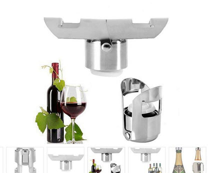 3PCS Practical Stainless Steel Champagne Stopper