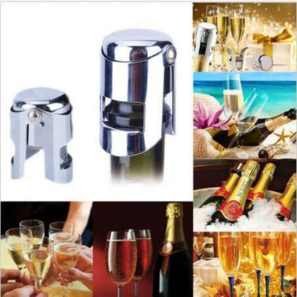 3PCS Practical Stainless Steel Champagne Stopper