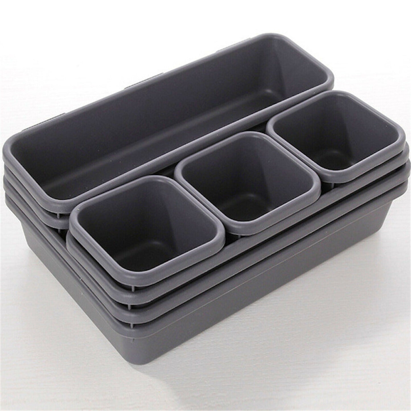 8pcs/set Drawer Desk Draw Cutlery Storage Tray