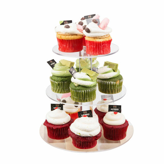 3 Tier Acrylic Clear Round Cupcake Cake Stand Birthday Wedding Party