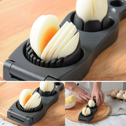 2 in 1 Egg Cutter Stainless Steel Cutting Egg Slicer