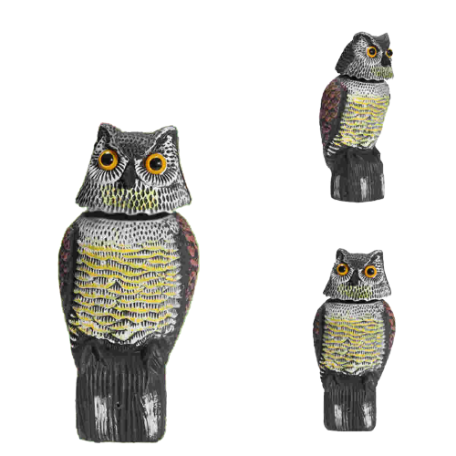 Large Realistic Owl Decoy Bird Deterrent