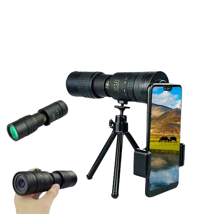 4K 10-300X40mm Super Telephoto Zoom Monocular Telescope Portable With Tripod