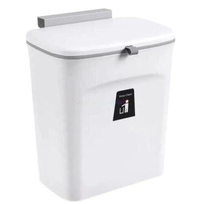 9L Waste Bin Trash Rubbish Kitchen Sink Bench Side Cabinet Door Hanging with Lid