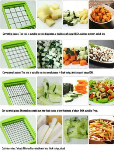 Premium Fruit Vegetable Slicer Nicer Dicer Plus Food Chopper Cutter Peeler 12in1