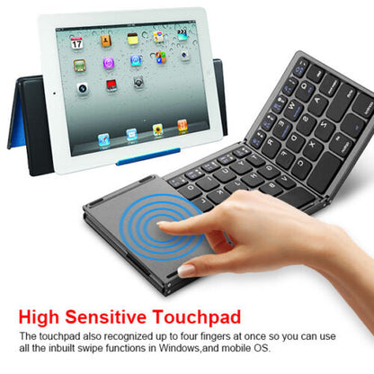 Folding Bluetooth Keyboard Touchpad Wireless Keypad