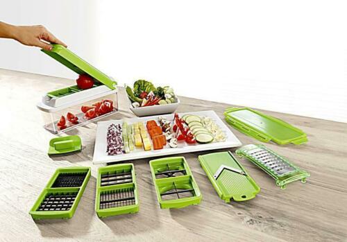 Premium Fruit Vegetable Slicer Nicer Dicer Plus Food Chopper Cutter Peeler 12in1