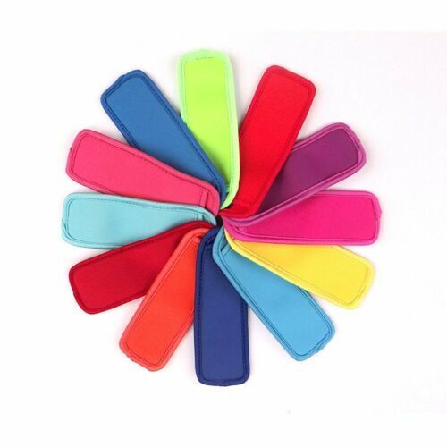 10x Colorful Ice Sleeves Icy Block Lolly Cream Holder